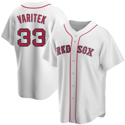 Youth Jason Varitek Boston Red Sox Replica White Home Jersey