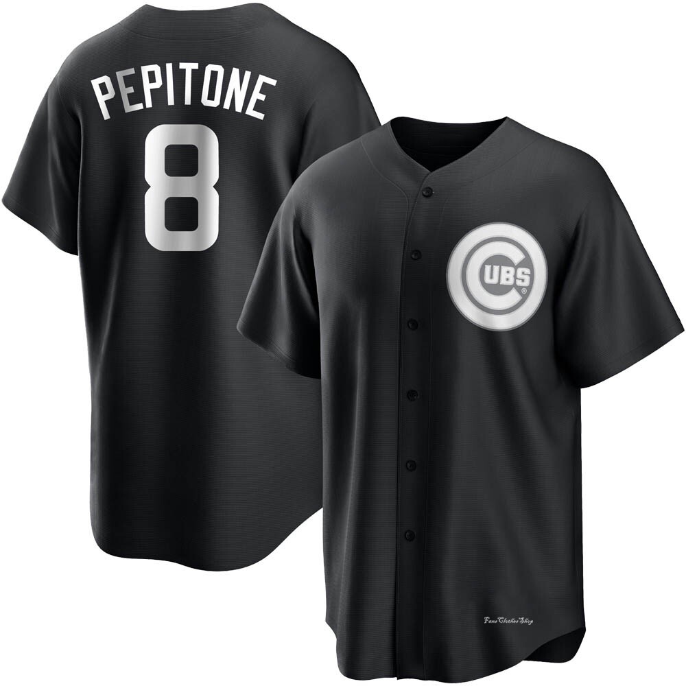 Youth Joe Pepitone Chicago Cubs Replica Black/White Jersey