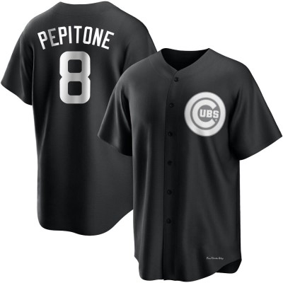 Youth Joe Pepitone Chicago Cubs Replica Black/White Jersey