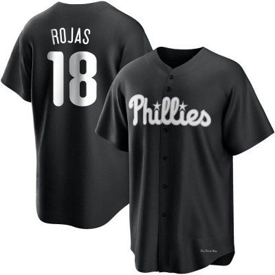 Youth Johan Rojas Philadelphia Phillies Replica Black/White Jersey