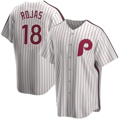 Youth Johan Rojas Philadelphia Phillies Replica White Home Cooperstown Collection Jersey