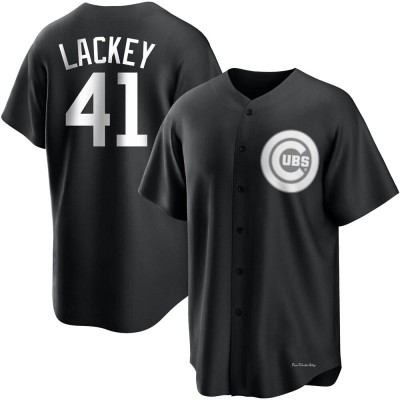 Youth John Lackey Chicago Cubs Replica Black/White Jersey