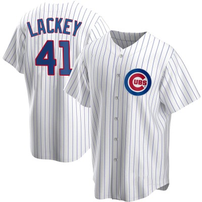 Youth John Lackey Chicago Cubs Replica White Home Jersey