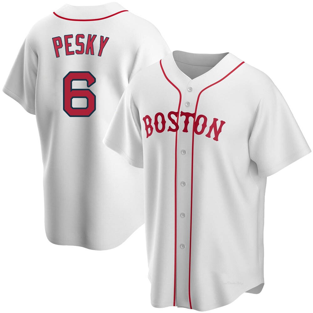 Youth Johnny Pesky Boston Red Sox Replica White Alternate Jersey