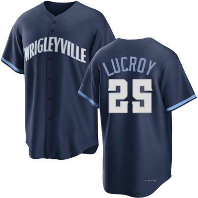 Youth Jonathan Lucroy Chicago Cubs Replica Navy 2021 City Connect Jersey