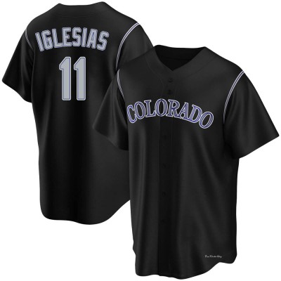 Youth Jose Iglesias Colorado Rockies Replica Black Alternate Jersey