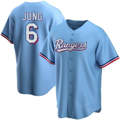 Youth Josh Jung Texas Rangers Replica Light Blue Alternate Jersey