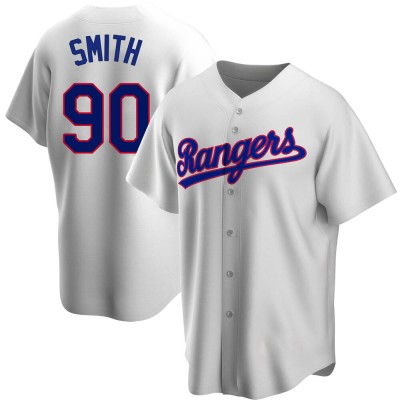 Youth Josh Smith Texas Rangers Replica White Home Cooperstown Collection Jersey