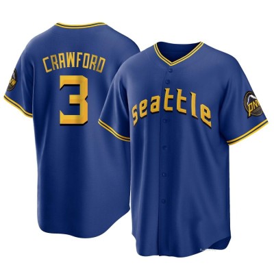 Youth J.P. Crawford Seattle Mariners Replica Royal 2023 City Connect Jersey