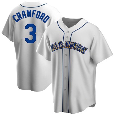 Youth J.P. Crawford Seattle Mariners Replica White Home Cooperstown Collection Jersey