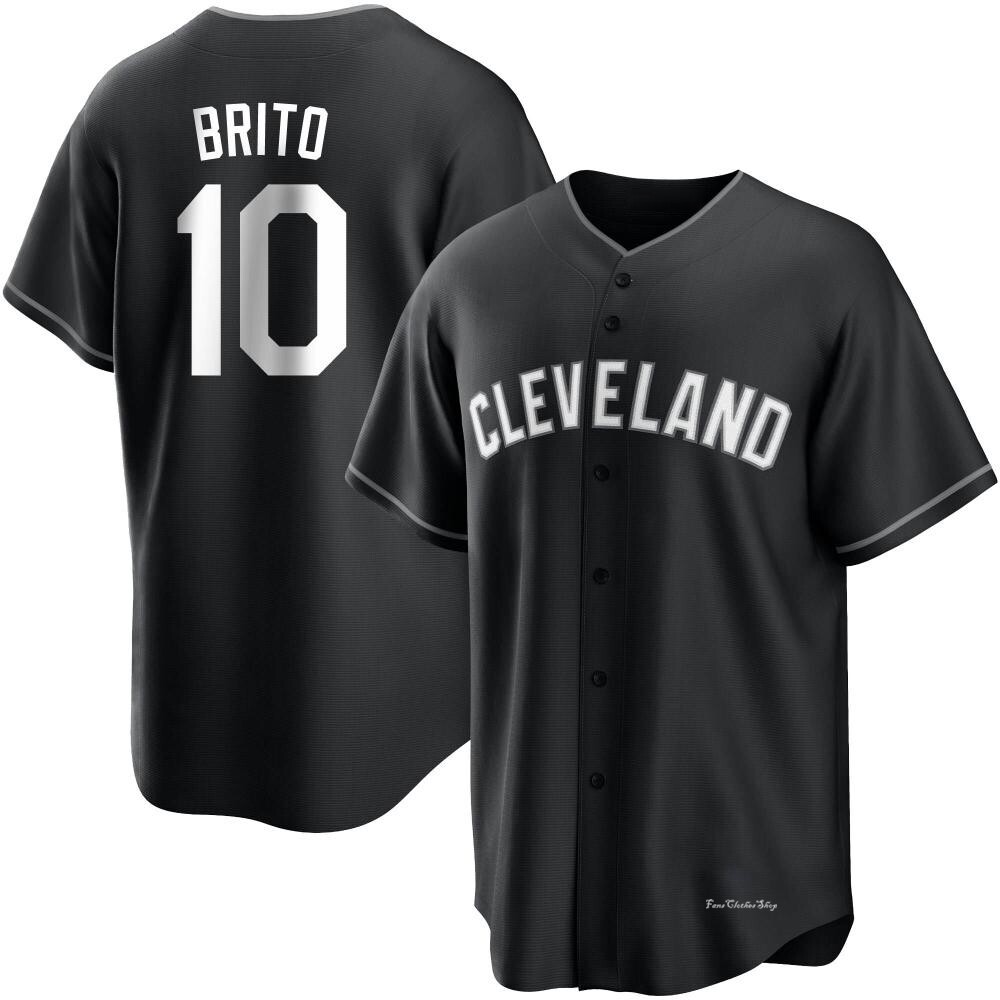 Youth Juan Brito Cleveland Guardians Replica Black/White Jersey