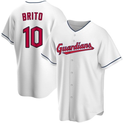 Youth Juan Brito Cleveland Guardians Replica White Home Jersey