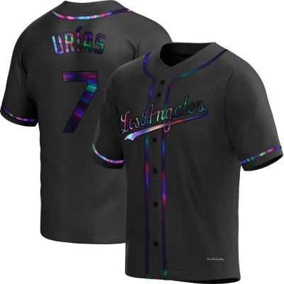 Youth Julio Urias Los Angeles Dodgers Replica Black Holographic Alternate Jersey