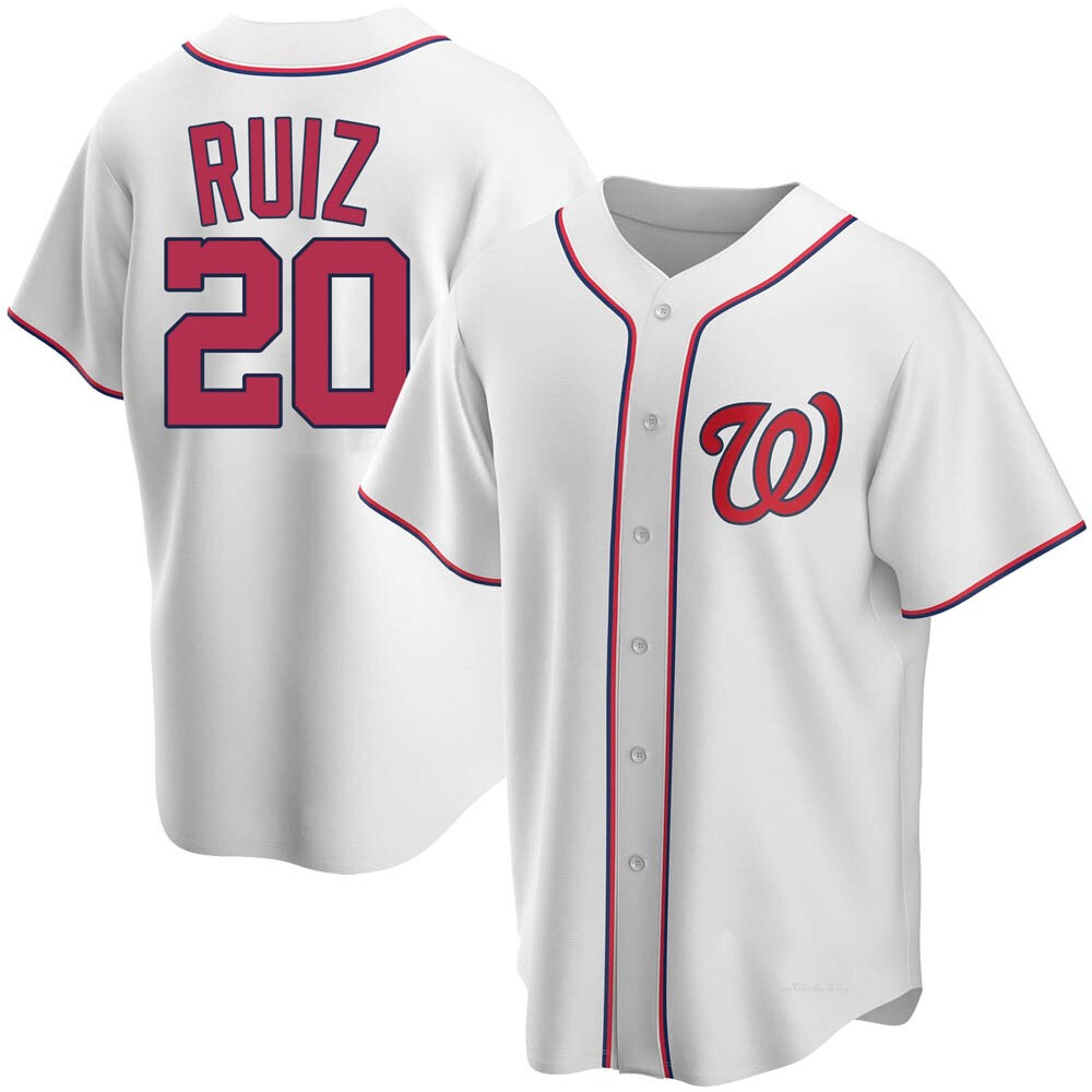 Youth Keibert Ruiz Washington Nationals Replica White Home Jersey