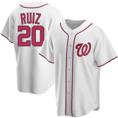 Youth Keibert Ruiz Washington Nationals Replica White Home Jersey