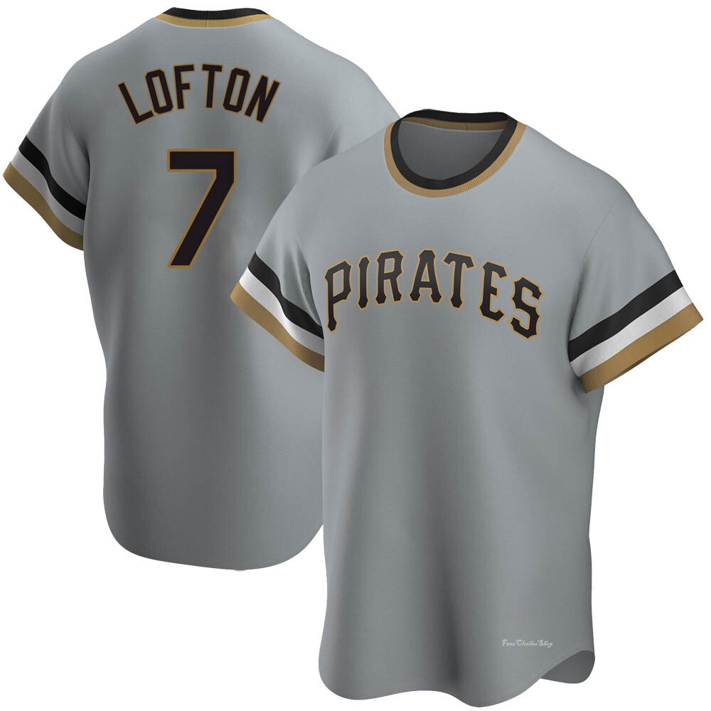 Youth Kenny Lofton Pittsburgh Pirates Replica Gray Road Cooperstown Collection Jersey