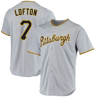 Youth Kenny Lofton Pittsburgh Pirates Replica Gray Road Jersey