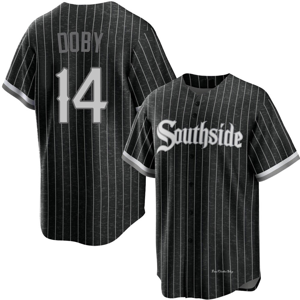 Youth Larry Doby Chicago White Sox Replica Black 2021 City Connect Jersey