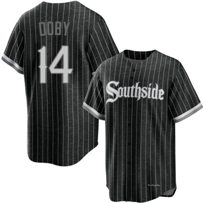 Youth Larry Doby Chicago White Sox Replica Black 2021 City Connect Jersey