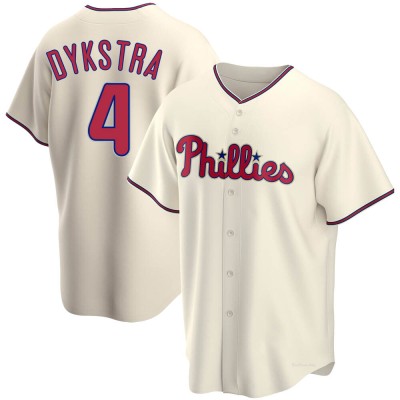 Youth Lenny Dykstra Philadelphia Phillies Replica Cream Alternate Jersey