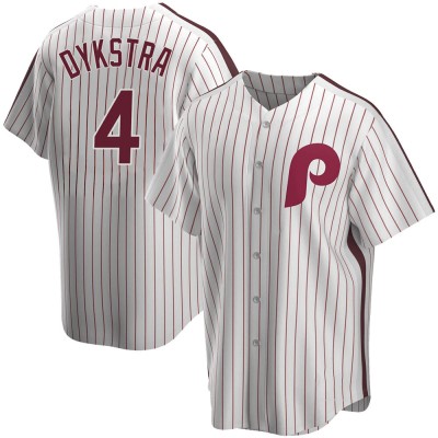 Youth Lenny Dykstra Philadelphia Phillies Replica White Home Cooperstown Collection Jersey
