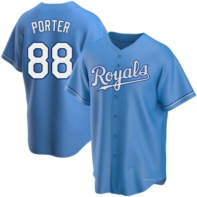 Youth Logan Porter Kansas City Royals Replica Light Blue Alternate Jersey