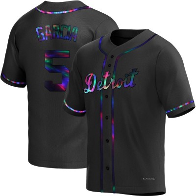 Youth Luis Garcia Detroit Tigers Replica Black Holographic Alternate Jersey