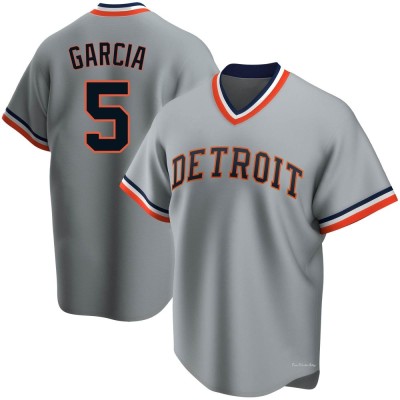 Youth Luis Garcia Detroit Tigers Replica Gray Road Cooperstown Collection Jersey