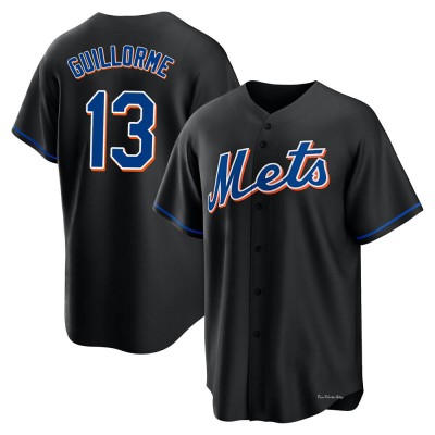 Youth Luis Guillorme New York Mets Replica Black 2022 Alternate Jersey
