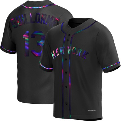 Youth Luis Guillorme New York Mets Replica Black Holographic Alternate Jersey