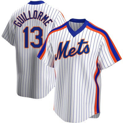 Youth Luis Guillorme New York Mets Replica White Home Cooperstown Collection Jersey