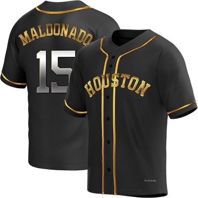 Youth Martin Maldonado Houston Astros Replica Black Golden Alternate Jersey
