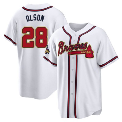 Youth Matt Olson Atlanta Braves Replica Gold White 2022 Program Jersey