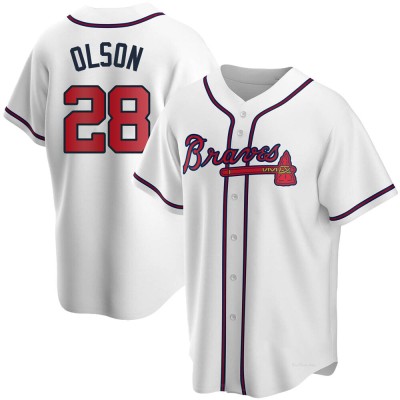Youth Matt Olson Atlanta Braves Replica White Home Jersey