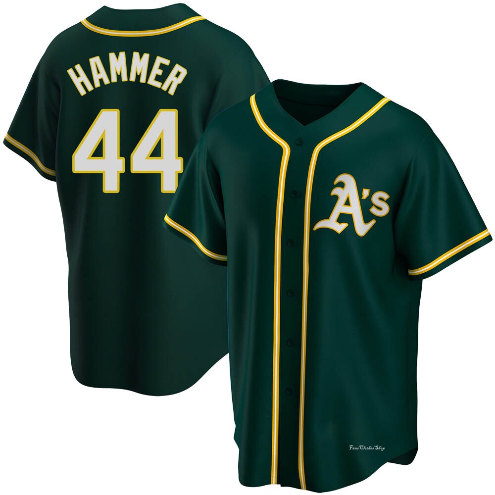 Youth Mc Hammer Oakland Athletics Replica Green Alternate Jersey