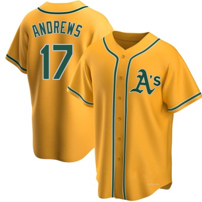 Youth Mike Andrews Oakland Athletics Replica Gold Alternate Jersey