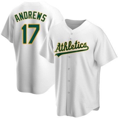 Youth Mike Andrews Oakland Athletics Replica White Home Jersey