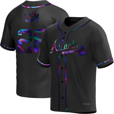 Youth Mike Lum Atlanta Braves Replica Black Holographic Alternate Jersey