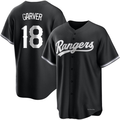Youth Mitch Garver Texas Rangers Replica Black/White Jersey