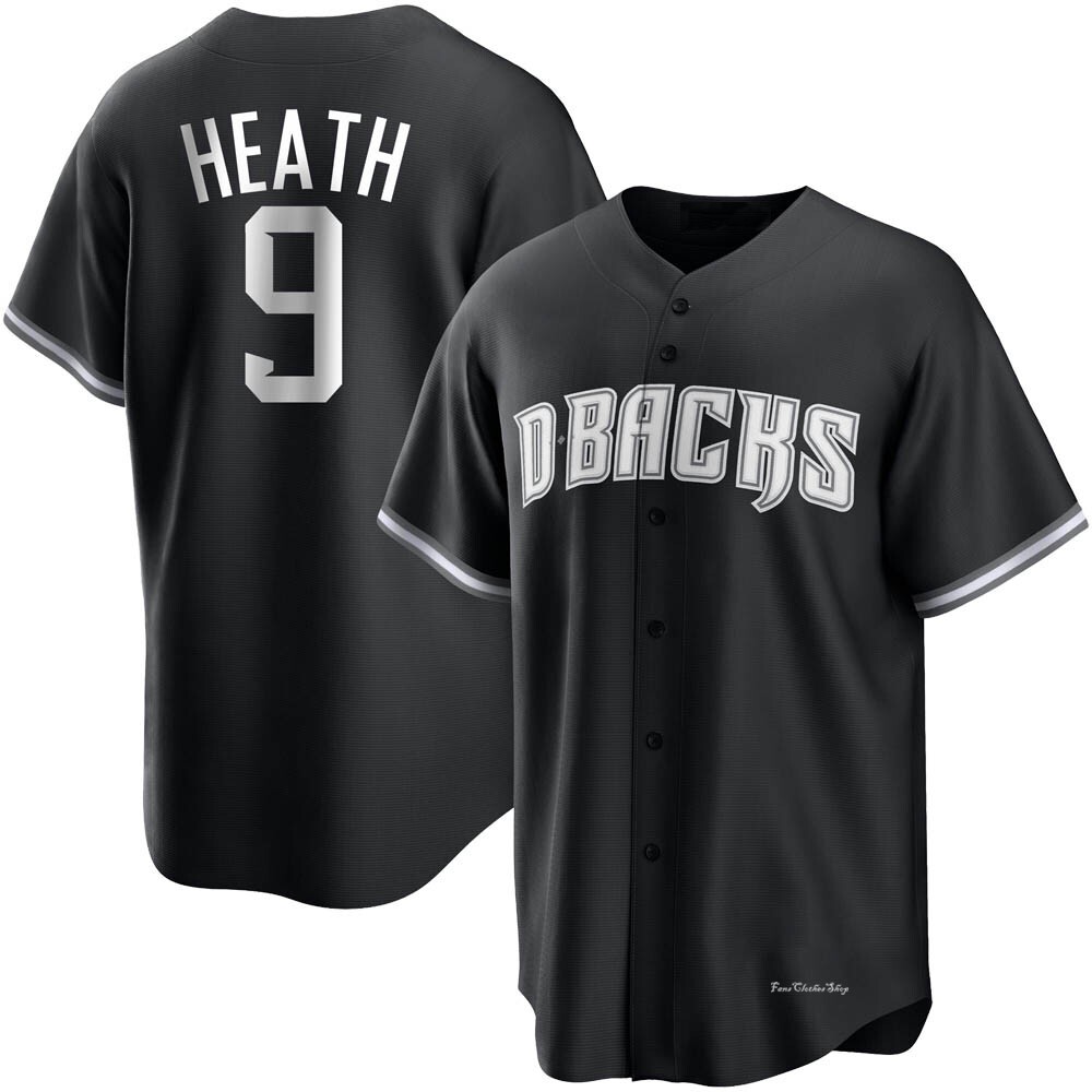Youth Nick Heath Arizona Diamondbacks Replica Black/White Jersey
