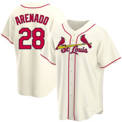Youth Nolan Arenado St. Louis Cardinals Replica Cream Alternate Jersey