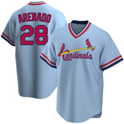 Youth Nolan Arenado St. Louis Cardinals Replica Light Blue Road Cooperstown Collection Jersey