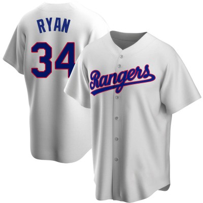 Youth Nolan Ryan Texas Rangers Replica White Home Cooperstown Collection Jersey