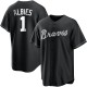 Youth Ozzie Albies Atlanta Braves Replica Black/White Jersey