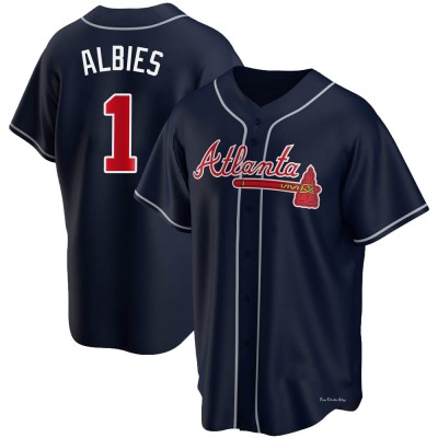 Youth Ozzie Albies Atlanta Braves Replica Navy Alternate Jersey