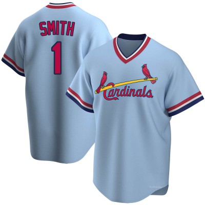 Youth Ozzie Smith St. Louis Cardinals Replica Light Blue Road Cooperstown Collection Jersey
