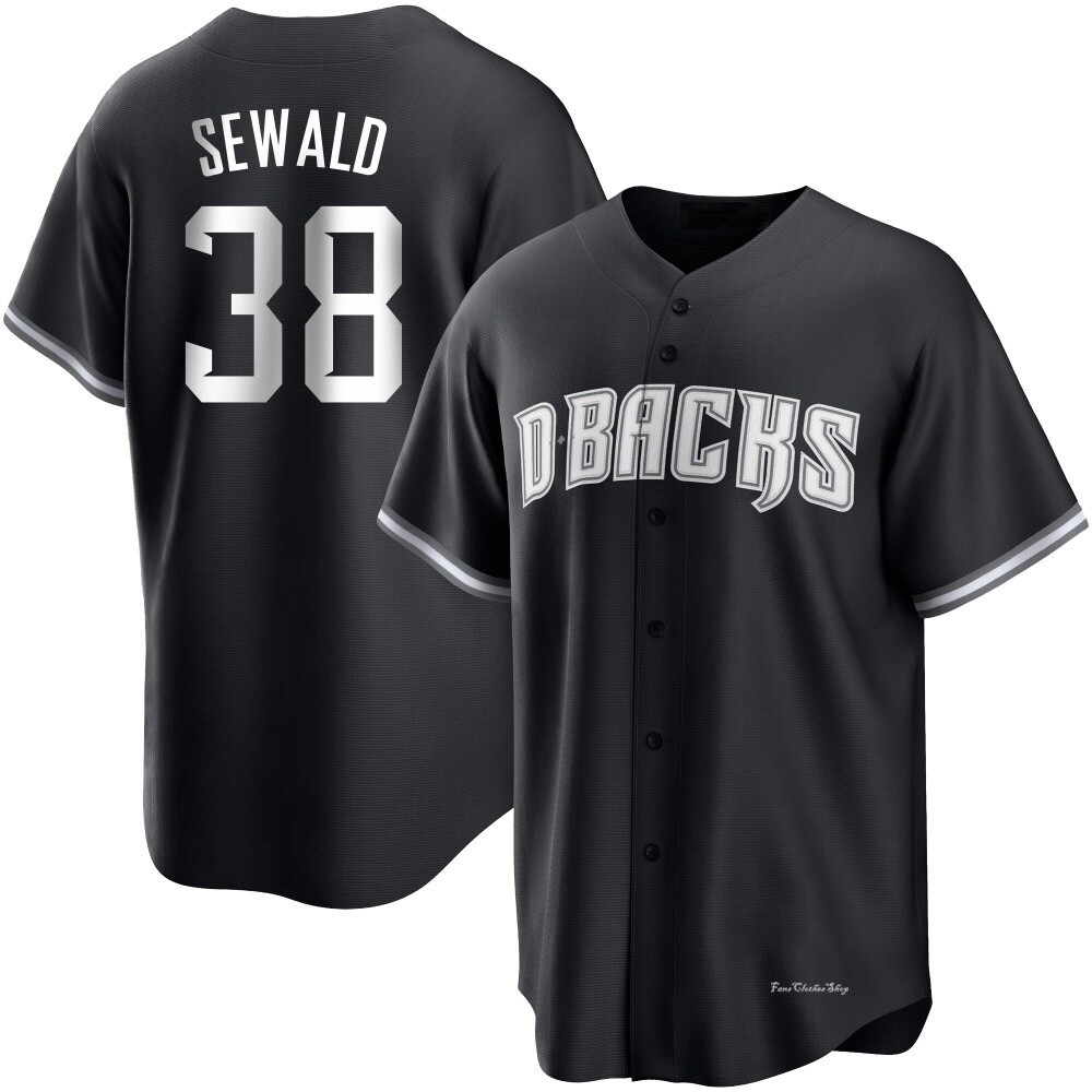 Youth Paul Sewald Arizona Diamondbacks Replica Black/White Jersey