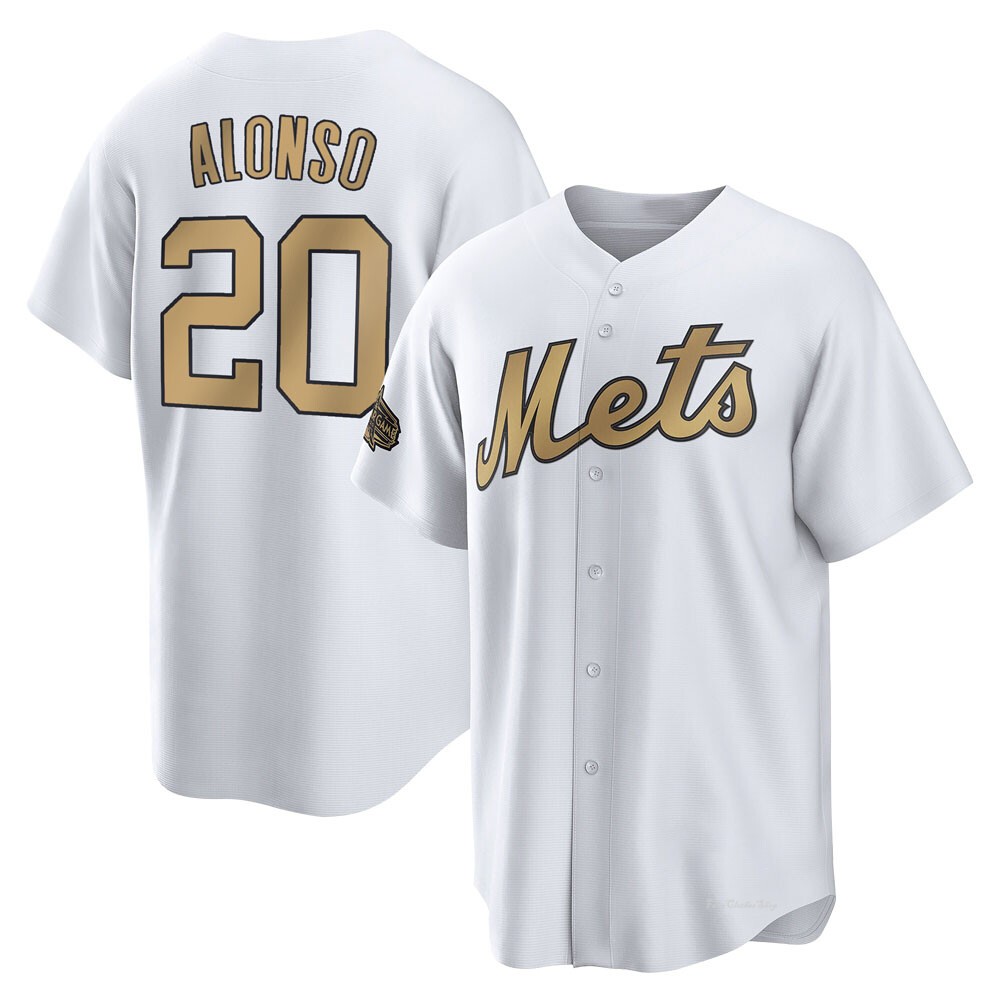 Youth Pete Alonso New York Mets Game White Replica 2022 All-Star Jersey