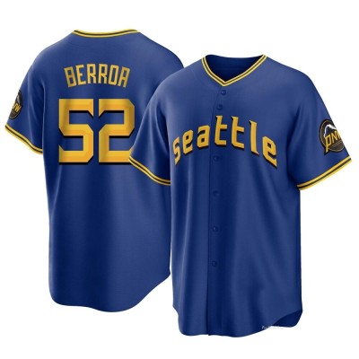 Youth Prelander Berroa Seattle Mariners Replica Royal 2023 City Connect Jersey