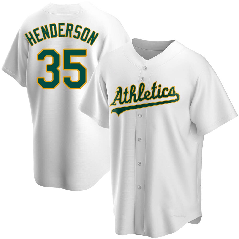 Youth Rickey Henderson Oakland Athletics Replica White Home Jersey